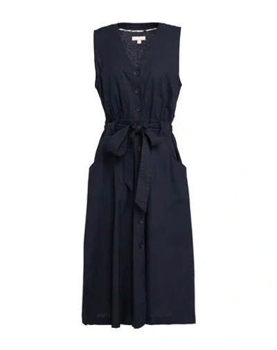Barbour Woman Midi Dress Navy Size 10 Cotton, Linen