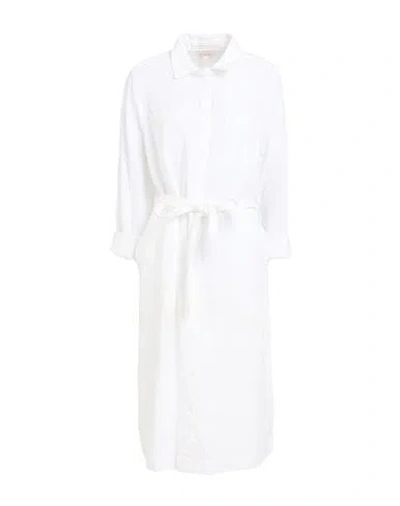 Barbour Woman Midi Dress White Size 8 Linen