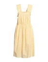 Barbour Two-tone Check Abbey Dress With Rouches In Yellow