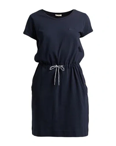 Barbour Woman Mini Dress Navy Size 6 Cotton, Elastane In Blue