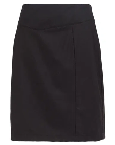 Barbour Woman Mini Skirt Black Size 10 Wool, Elastane