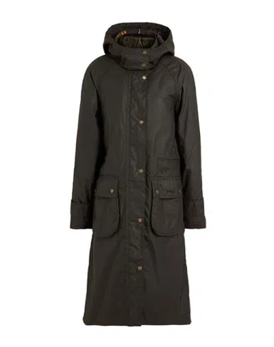 Barbour Woman Overcoat & Trench Coat Dark Brown Size 10 Cotton