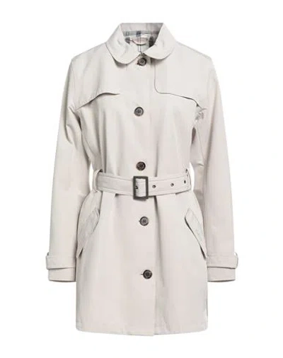 Barbour Woman Overcoat & Trench Coat Light Grey Size 10 Polyester, Cotton, Polyurethane In Neutral