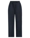 Barbour Woman Pants Midnight Blue Size 10 Cotton, Linen In Navy
