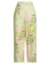 Barbour Aralia Palm Print Cotton Wide Leg Pants In Pink