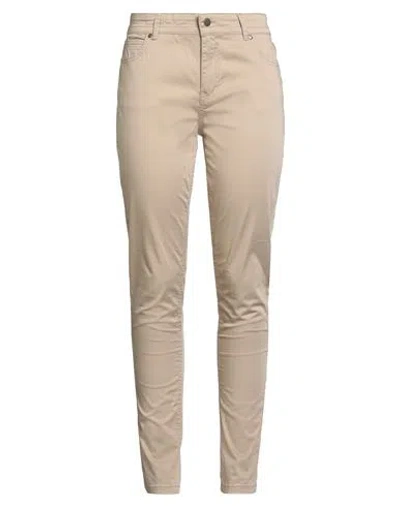 Barbour Woman Pants Sand Size 14 Cotton, Elastane In Neutral