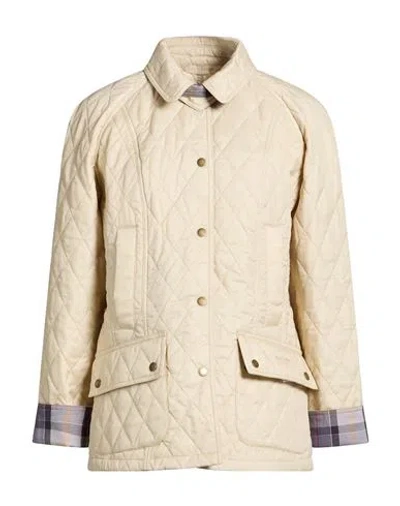 Barbour Woman Puffer Beige Size 12 Polyamide In White