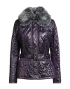 Barbour Woman Puffer Dark Purple Size 8 Polyester, Polyamide In Purple
