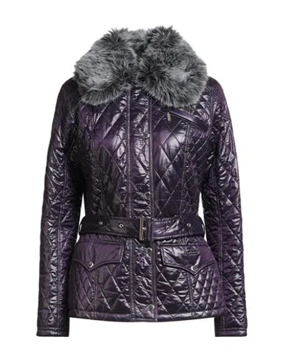 Barbour Woman Puffer Dark Purple Size 8 Polyester, Polyamide