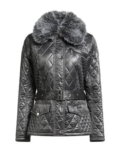 Barbour Woman Puffer Grey Size 10 Polyester, Polyamide In Gray