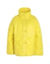 Barbour Woman Down Jacket Yellow Size 8 Polyamide