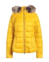 Barbour Woman Puffer Yellow Size 8 Polyamide, Modacrylic, Polyester