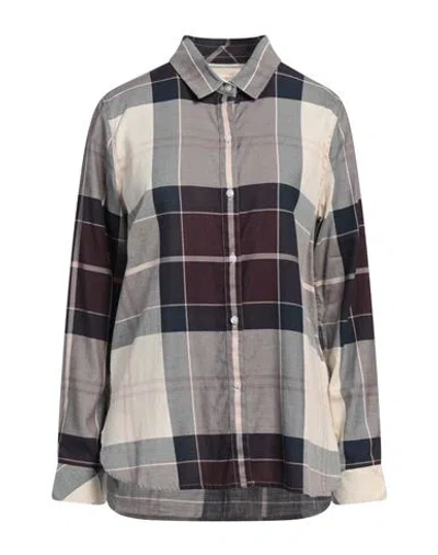 Barbour Woman Shirt Burgundy Size 12 Cotton In Multi
