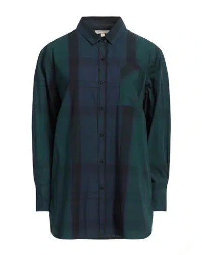 Barbour Woman Shirt Dark Green Size 6 Cotton