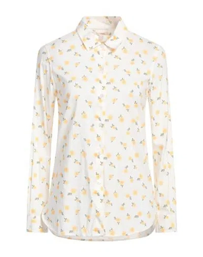Barbour Woman Shirt Ivory Size 8 Cotton, Viscose In White