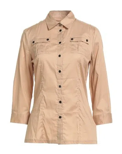 Barbour Woman Shirt Khaki Size 6 Cotton, Elastane In Orange
