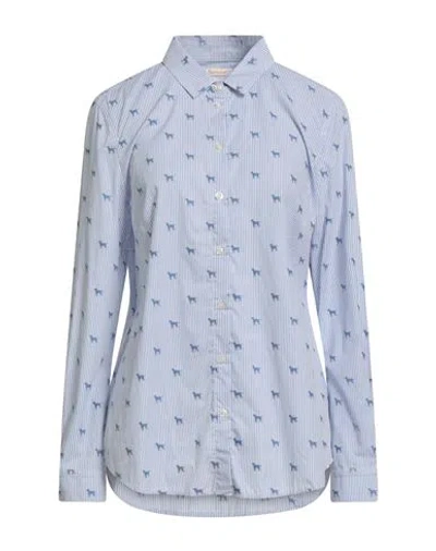 Barbour Woman Shirt Light Blue Size 10 Cotton