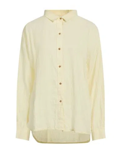 Barbour Woman Shirt Pastel Yellow Size 14 Linen