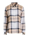 Barbour Woman Shirt Sand Size 6 Cotton In Multi