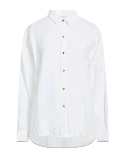 Barbour Woman Shirt White Size 14 Linen
