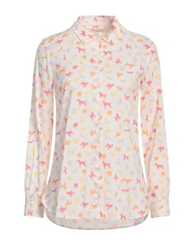Barbour Woman Shirt White Size 4 Cotton, Viscose In Neutral