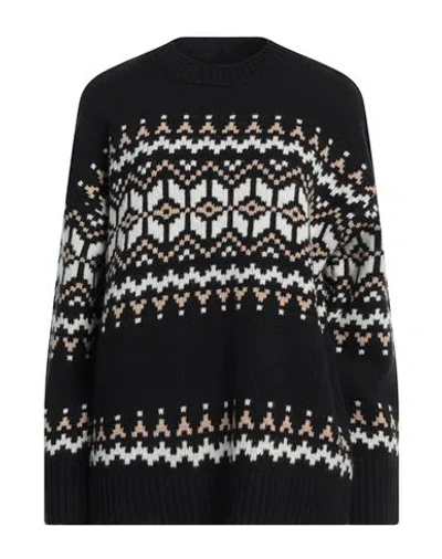 Barbour Woman Sweater Black Size 14 Wool, Polyamide