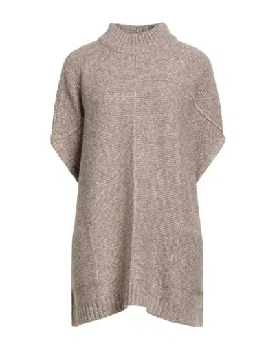 Barbour Woman Sweater Light Brown Size L Cotton, Acrylic, Polyester In Gray