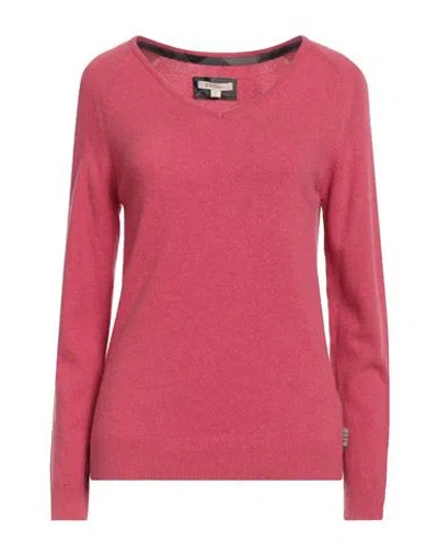 Barbour Woman Sweater Magenta Size 4 Wool, Viscose, Polyamide, Cashmere In Pink