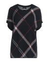 Barbour Woman Sweater Midnight Blue Size 10 Cotton, Merino Wool In Black
