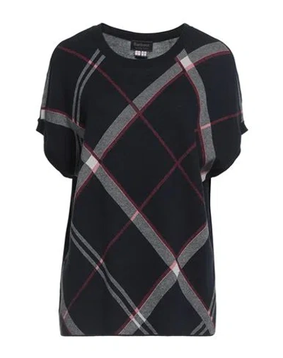 Barbour Woman Sweater Midnight Blue Size 10 Cotton, Merino Wool In Black