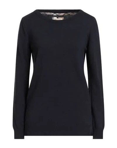 Barbour Woman Sweater Midnight Blue Size 10 Wool, Cotton