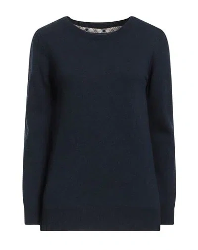 Barbour Woman Sweater Midnight Blue Size 8 Wool, Cotton
