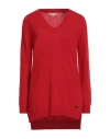 Barbour Woman Sweater Tomato Red Size 6 Wool, Viscose, Polyamide, Cashmere In Red