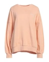 Barbour Woman Sweatshirt Apricot Size 12 Cotton, Elastane In Orange
