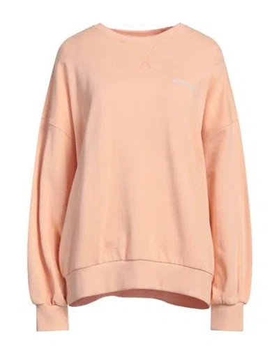 Barbour Woman Sweatshirt Apricot Size 12 Cotton, Elastane In Orange