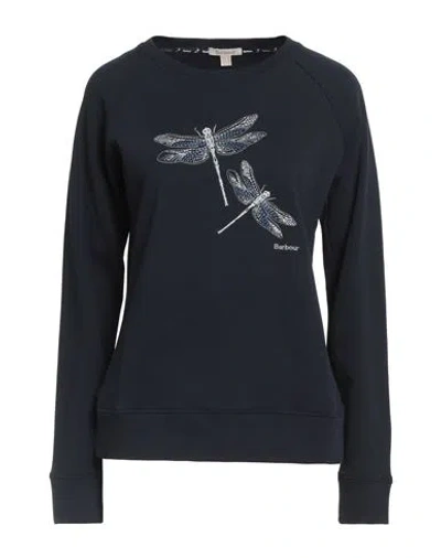 Barbour Woman Sweatshirt Navy Size 6 Cotton In Blue
