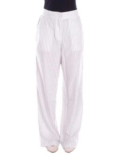 Barbour Woman Trousers Ltr0417 Wh12 Sloane Trousers White Navy
