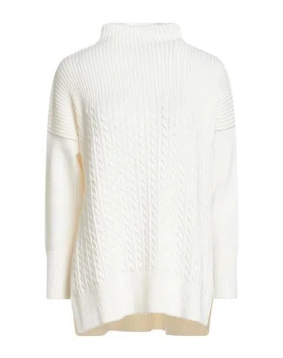 Barbour Woman Turtleneck Ivory Size L Cotton In White