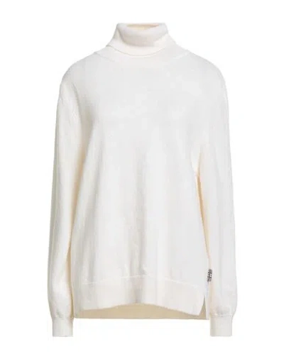Barbour Woman Turtleneck Off White Size 12 Wool, Cotton
