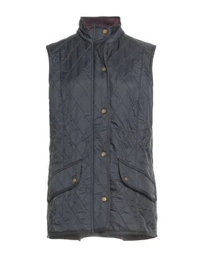 Barbour Woman Vest Midnight Blue Size 14 Polyamide In Black