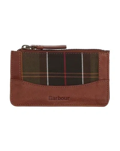 Barbour Woman Wallet Brown Size - Leather, Polyester, Viscose
