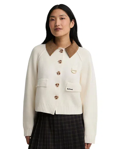 Barbour Women's Alverstone Button-front Knit Jacket In Ecru
