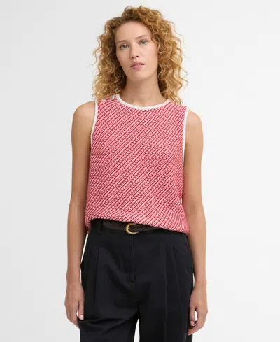 Barbour Women's Amanda Knitted Sleeveless Vest In Red