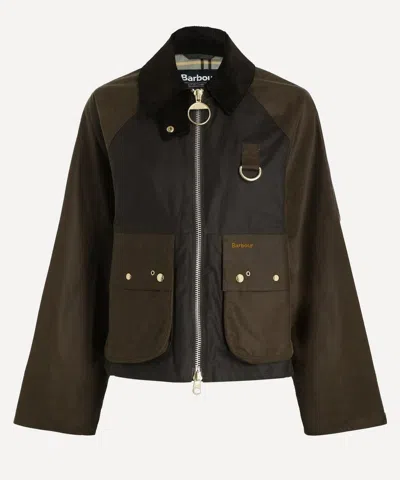 Barbour Women's Archive Olive Keaton Waxed Jacket In Animal Print