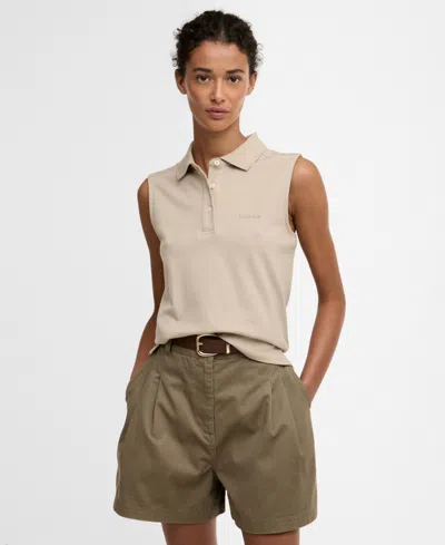 Barbour Women's Bowford Regular-fit Polo Top In Brown