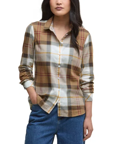 BARBOUR WOMEN'S BREDON BUTTON-FRONT CHECK SHIRT
