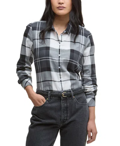 BARBOUR WOMEN'S BREDON BUTTON-FRONT CHECK SHIRT