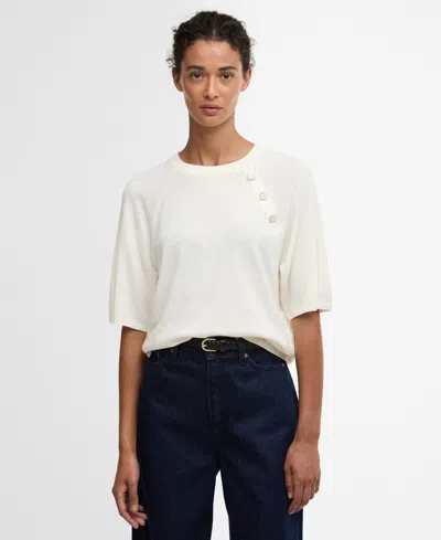 Barbour Women's Camille Knit Crewneck Sweater In White
