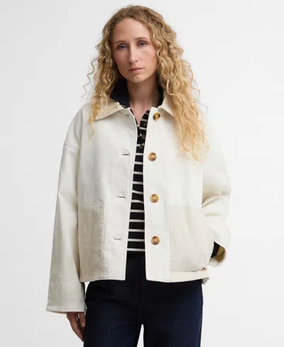 Barbour Women's Cloverdale Button-front Casual Jacket In White