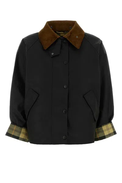 Barbour Cotton Single-breasted Coat In Black